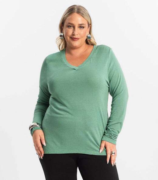 Image_Blusa Manga Longa Visco Tricot Secret Glam Verde