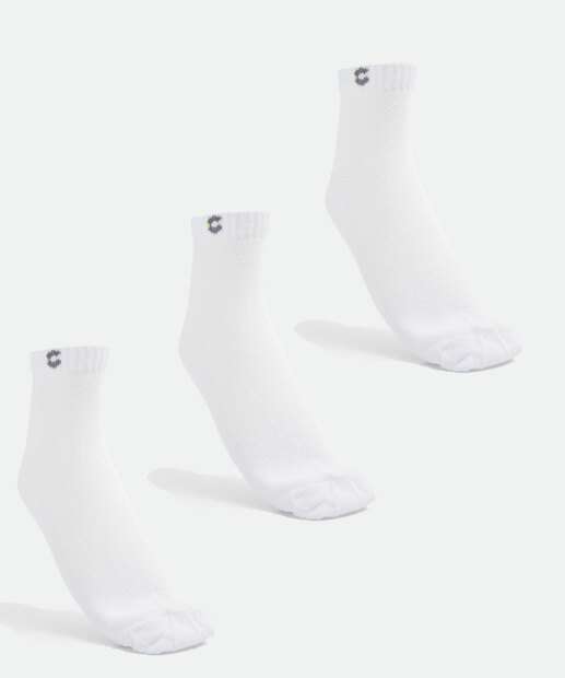 Kit 3 Pares Meias Masculina Cano Curto