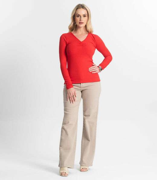 Blusa Feminina Canelada Select Vermelho