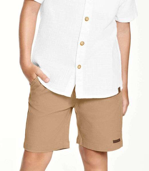 Conjunto Masculino Camisa com Bermuda Trick Nick Branco