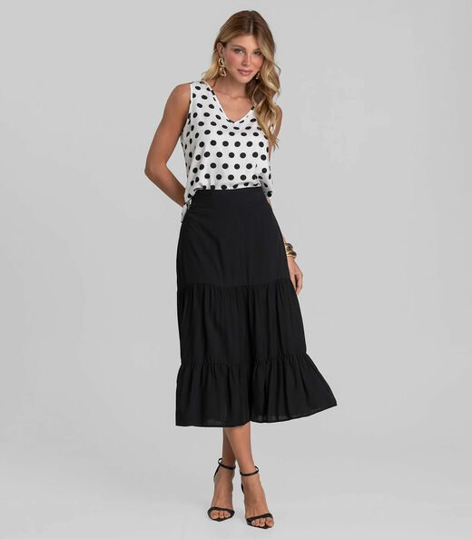Regata Feminina em Tecido de Viscose Dianna Branco
