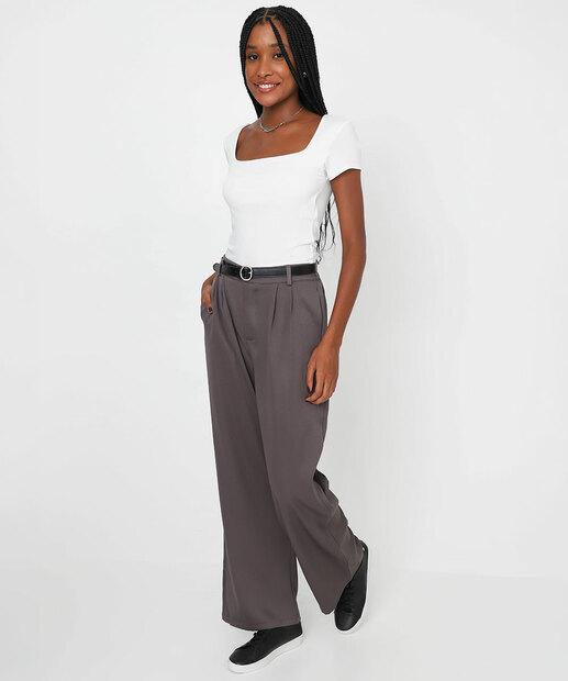 Blusa Feminina Cropped Suplex Marisa Off White