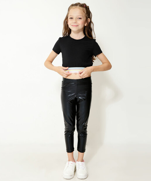 Blusa Infantil Cropped Canelada Marisa Tam 4 a 10