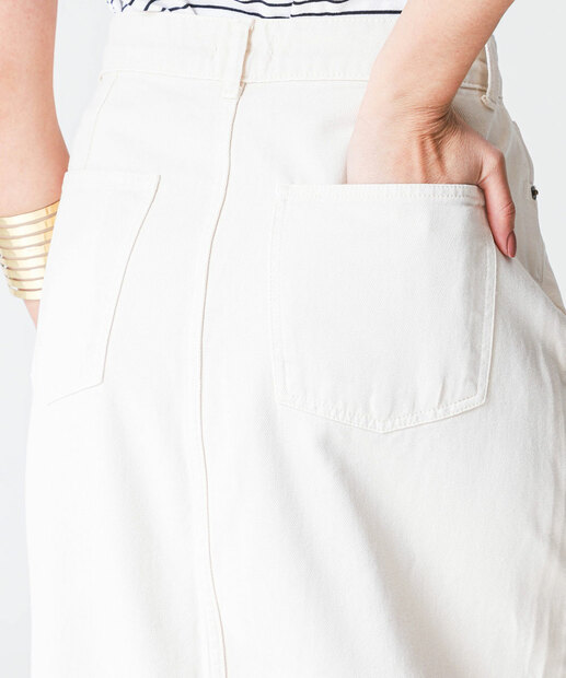 Saia Midi Sarja Feminina Fenda Marisa