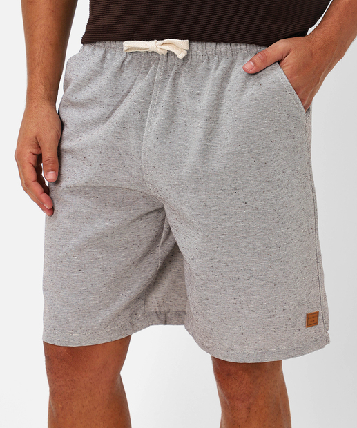 Bermuda Masculina Textura Bolsos Marisa Marrom