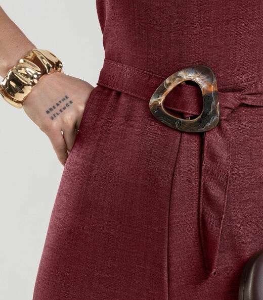 Macacão Longo Feminino Dianna Vermelho