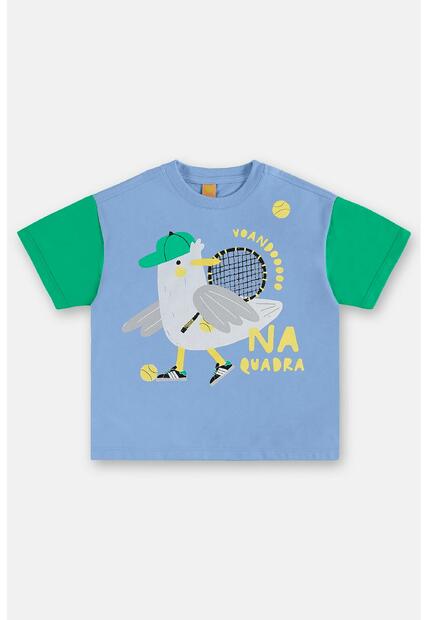 Conjunto Menino Camiseta e Short Três e Já