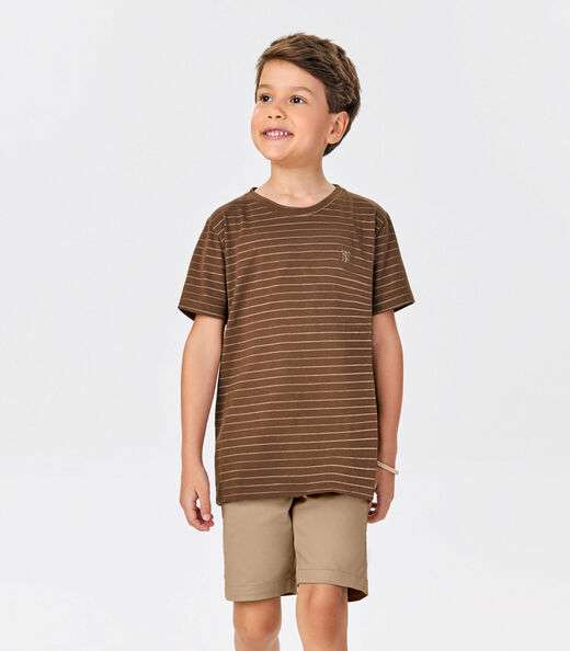 Image_Conjunto Infantil Camiseta Com Bermuda Trick Nick Marrom