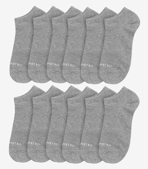 Image_Kit 12 Pares De Meia Soquete Adulta Diametro Cinza