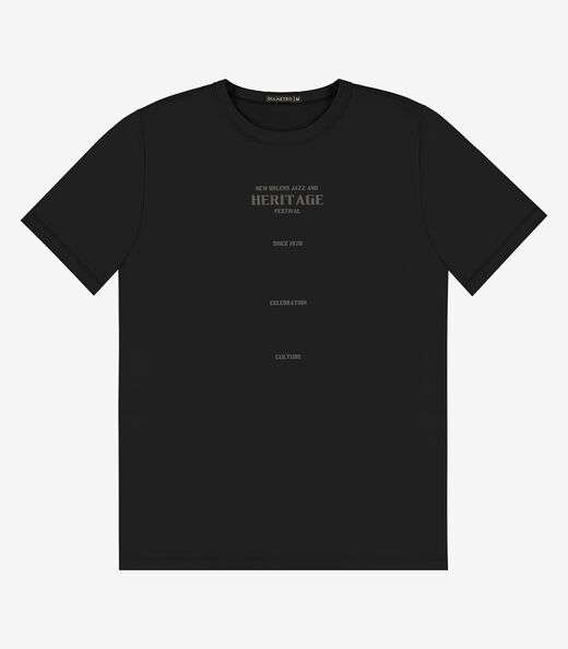 Camiseta Masculina em Meia Malha Diametro Preto