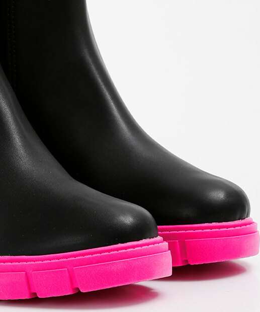 Bota Feminina Salto Grosso Tratorado Knit Beira Rio