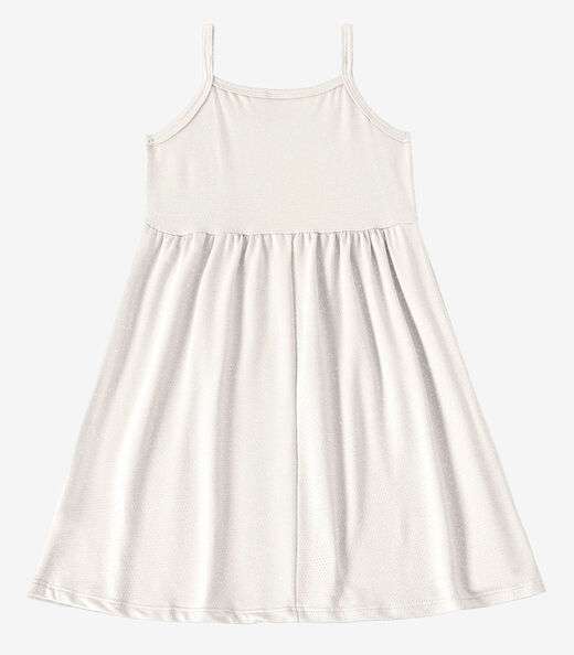 Vestido Feminino Infantil de Alças Select Bege
