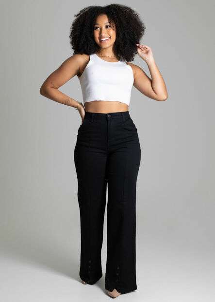 Calça Sarja Sawary Wide Leg - 277541