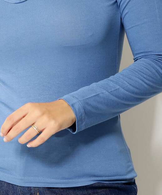 Blusa Feminina Básica Manga Longa 