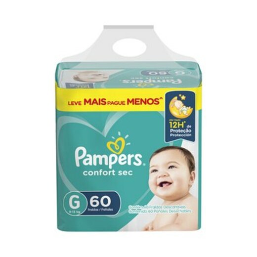 Image_Kit 2 Fraldas Pampers Comfort Sec Hiper G c/60 Unidades cada