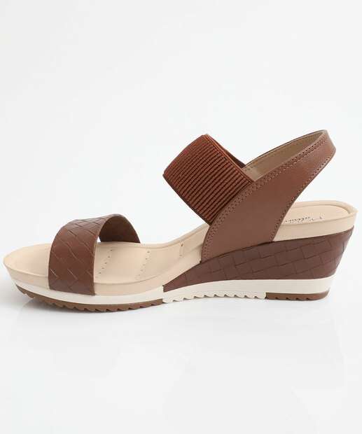 Sandália Feminina Plataforma Modare Marrom