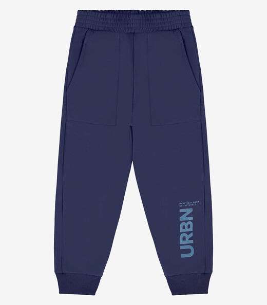 Calça Infantil Em Moletom Rovi Kids Azul