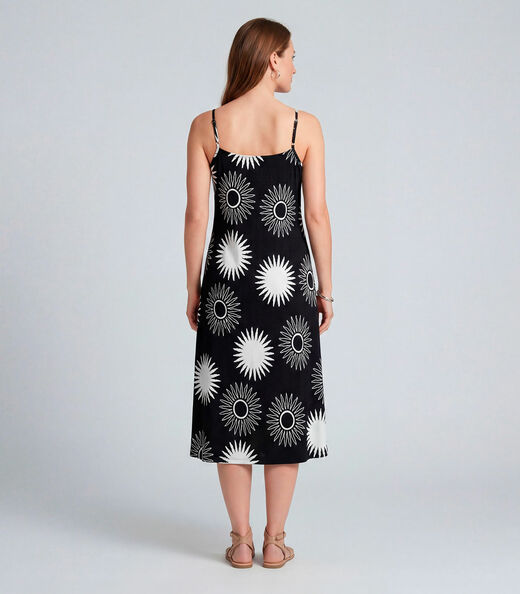 Vestido Midi Com Alças Finas Infinita Cor Branco