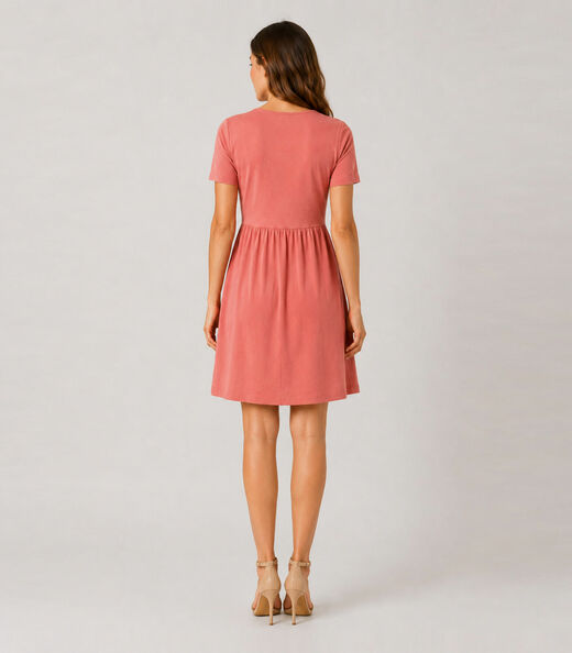 Vestido Feminino Liso Select Rosa