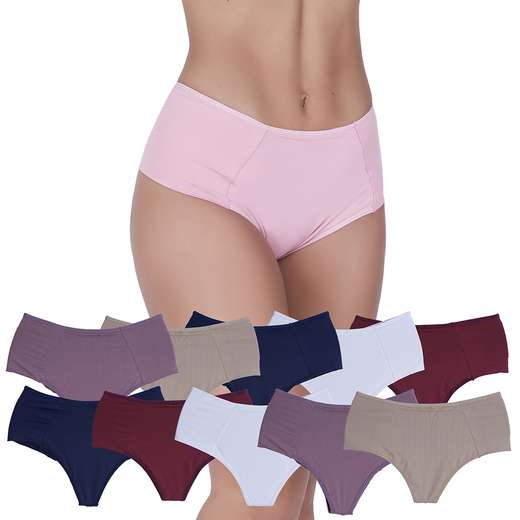 Image_Kit 10 Calcinhas Princesa Microfibra Concept Lingerie Multicolorido