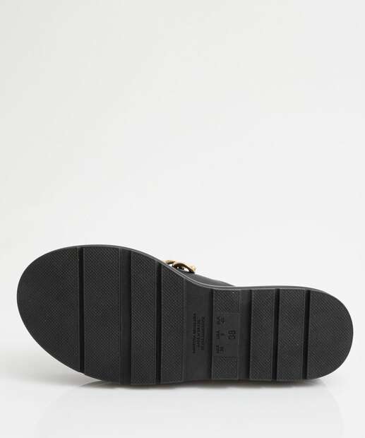 Tamanco Feminino Flatform Corrente Bebecê Preto