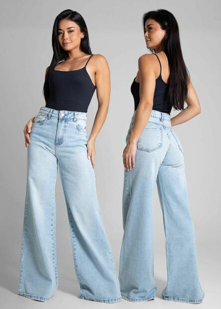 Calça Jeans Sawary Super Wide Leg - 281940