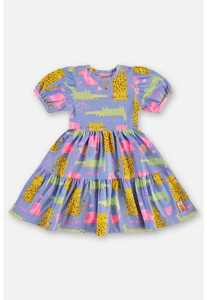 Vestido Infantil em Cotton Estampado Up Baby