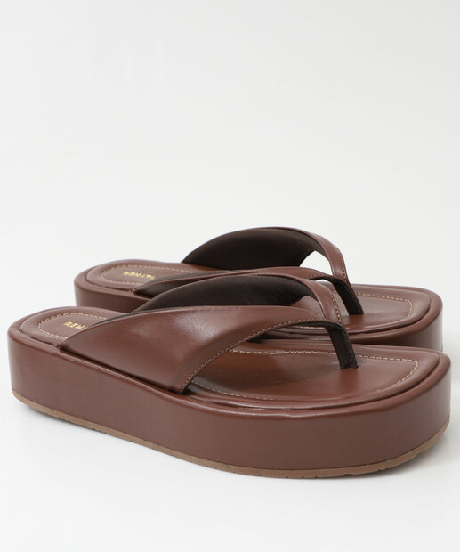Tamanco Feminino Flatform Renata Mello Marrom