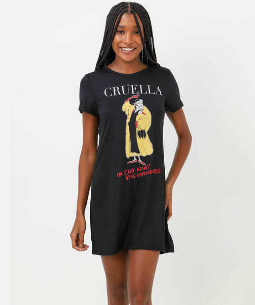 Image_Camisola Estampa Cruella Disney Preto