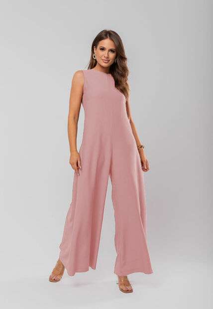 Image_Macacão Regata Feminino Alfaiataria Pantalona Rosa Salvatore Fashion