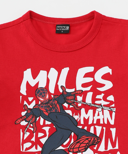 Camiseta Infantil Homem Aranha Tam 4 a 10 Vermelho