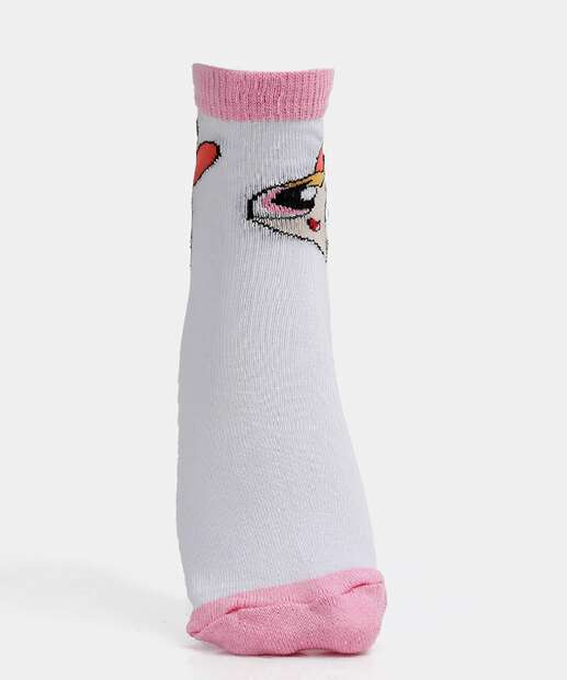 Kit 3 Pares Meia Feminina Meninas Super Poderosas Warner Bros