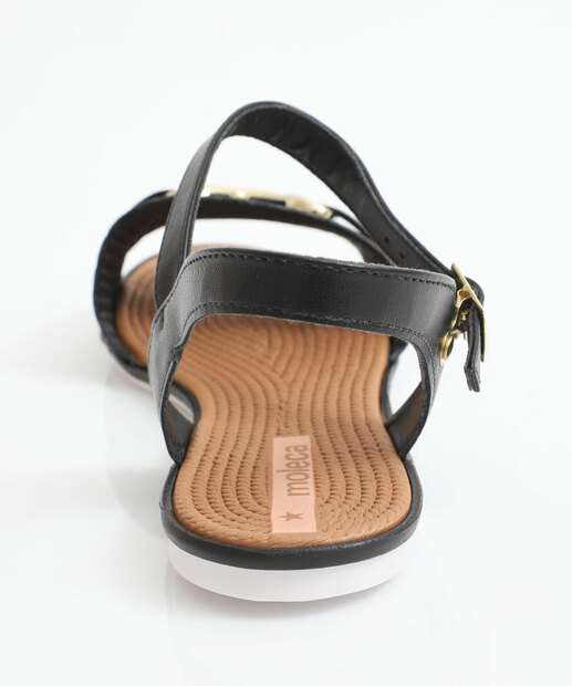 Sandália Feminina Rasteira Moleca Preto