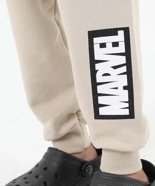 Conjunto Infantil Moletom Homem Aranha Tam 4 a 10 Bege