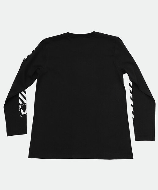 Camiseta Juvenil Manga Longa Sonic Preta