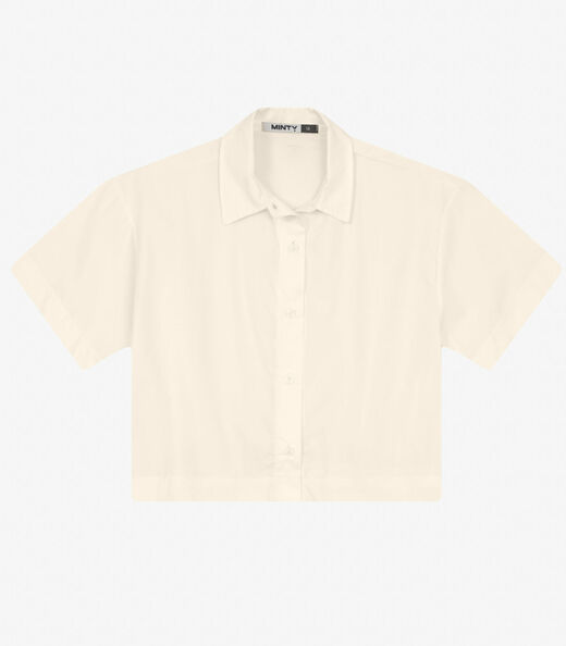 Camisa Feminina Tricoline Minty Bege