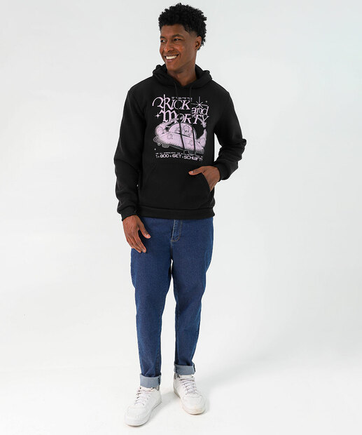 Blusão Masculino Moletom Ricky Preto