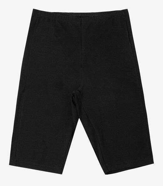 Bermuda Ciclista Feminina em Cotton Pesado Rovitex Preto