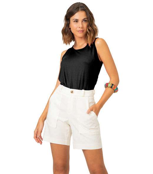 Regata Feminina Malha Delicate Rovitex Preto