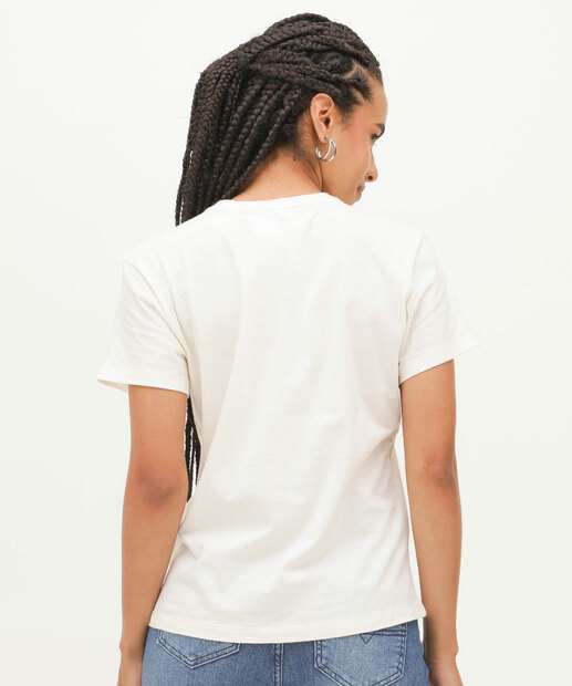 Blusa Feminina Estampa Frase Manga Curta Marisa