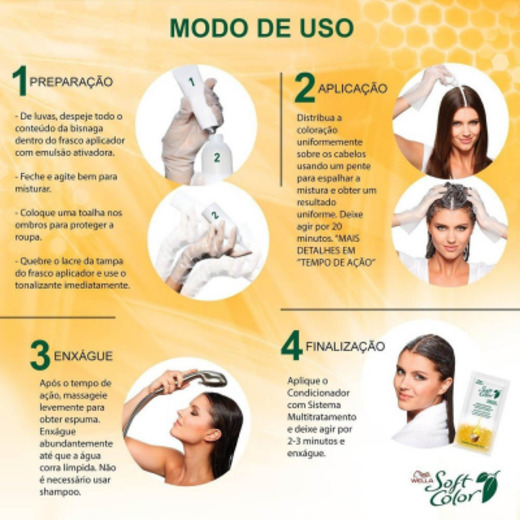 Tinta de Cabelo Soft Color Cor:50 Castanho Claro