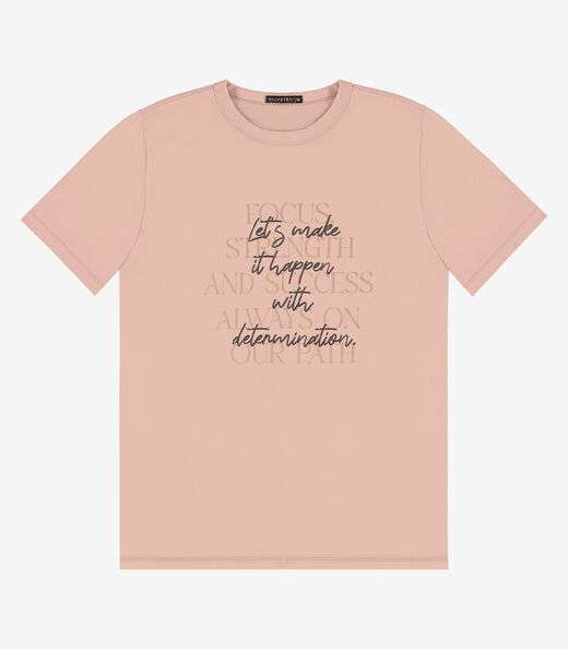 Camiseta Masculina em Meia Malha Diametro Rosa