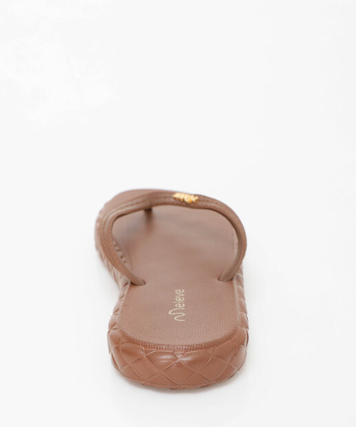 Chinelo Feminino Tiras Textura Meleve Marrom