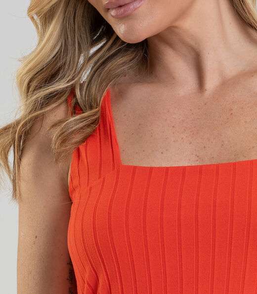 Regata Canelada Feminina Infinita Cor Vermelho