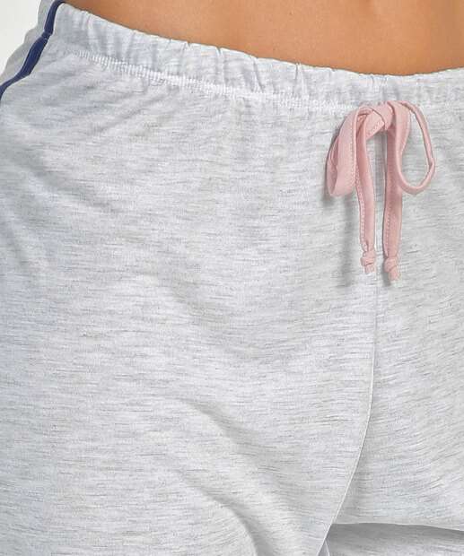 Pijama Feminino Listras Manga Curta Marisa