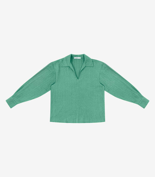 Image_Camisa Feminina Manga Longa Decote V Endless Verde