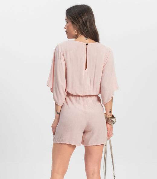 Macaquinho Feminino Viscose Infinita Cor Rosa