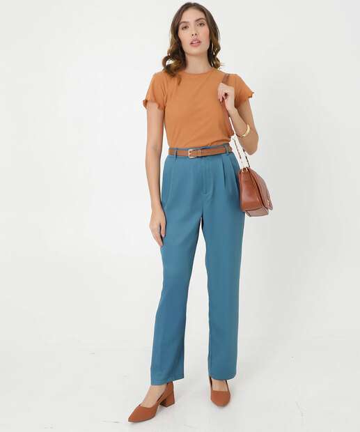 Calça Feminina Reta Alfaiataria Marisa