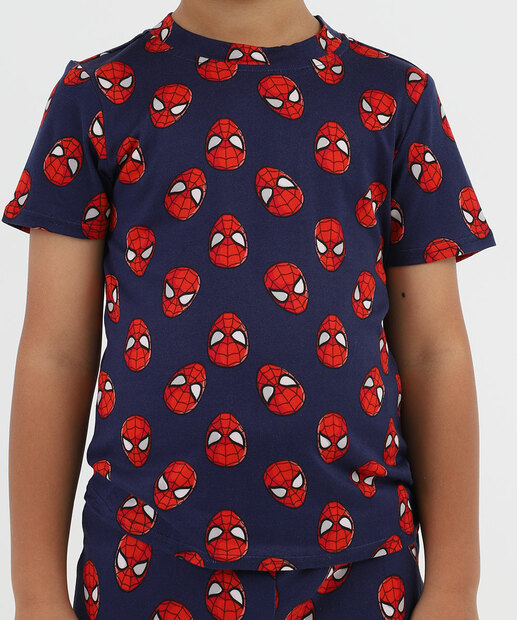 Pijama Infantil Homem Aranha Marvel Tam 4 a 12 Azul