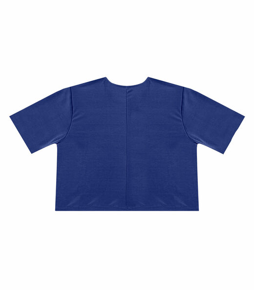 Blusa Feminina Básica Malha Suplex Infinita Cor Azul